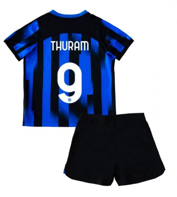Inter Milan Marcus Thuram #9 Hjemmebanesæt Børn 2023-24 Kort ærmer (+ korte bukser)